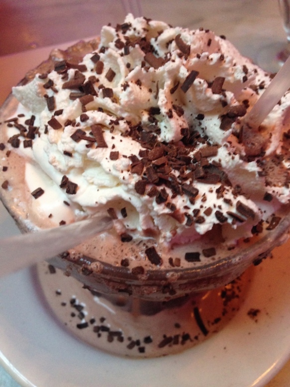 Frozen Hot Chocolate from Serendipity tastes wonderfully decadent at any age. 